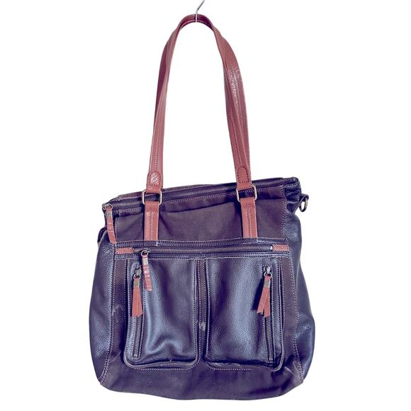 The SAK Black & Brown Leather tote bag - Picture 1 of 8